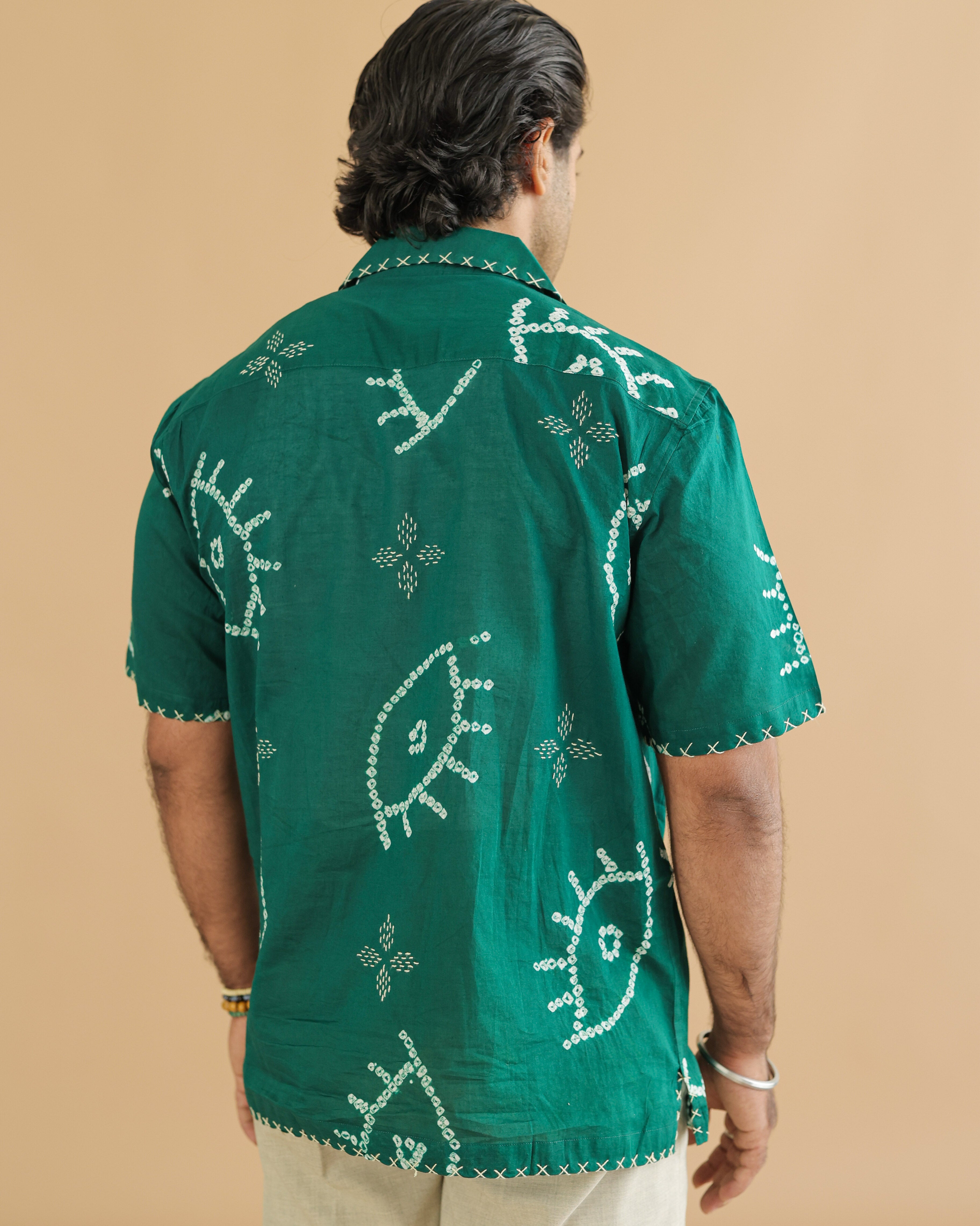 NAZAR GREEN BANDHANI SHIRT