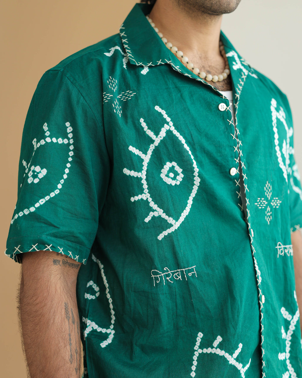 NAZAR GREEN BANDHANI SHIRT