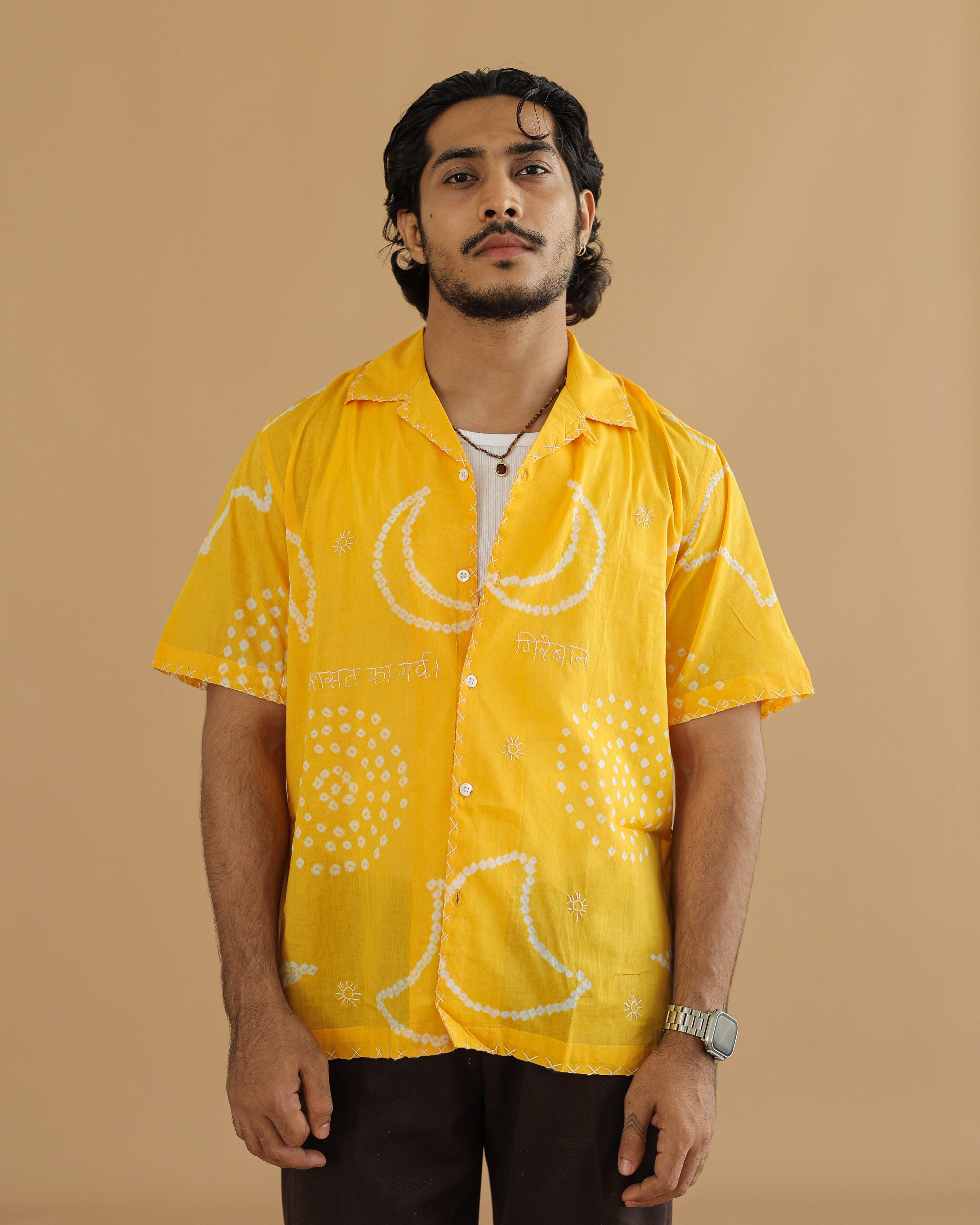 CHAND YELLOW BANDHANI SHIRT