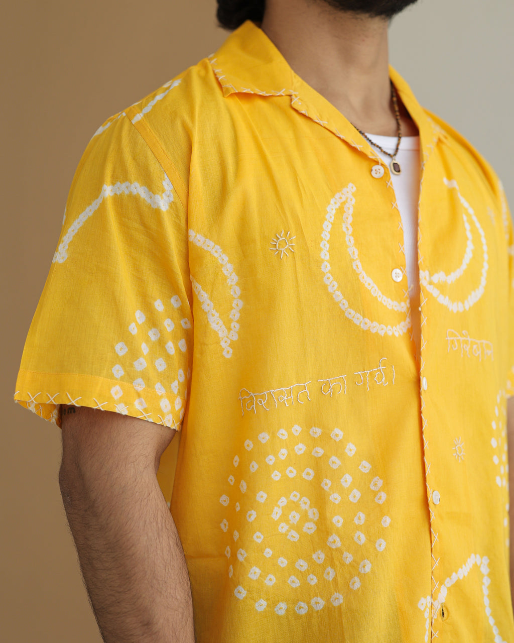 CHAND YELLOW BANDHANI SHIRT