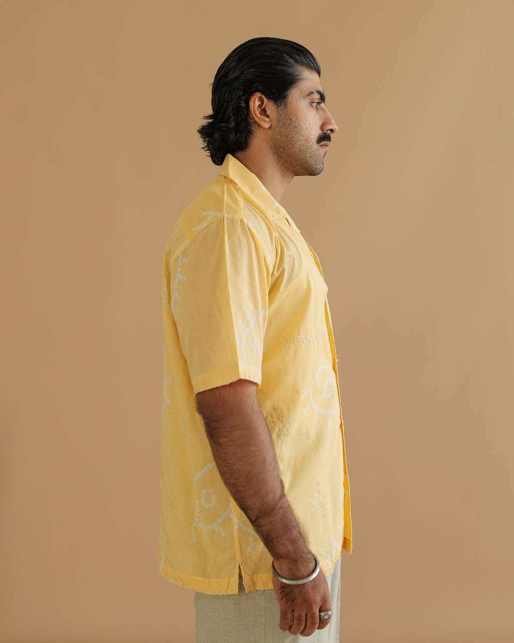 NAZAR YELLOW BANDHANI SHIRT