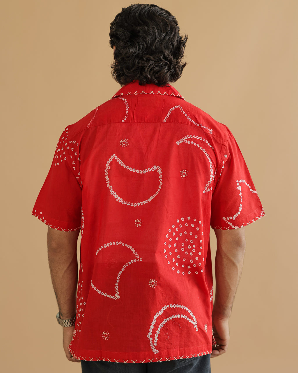 CHAND RED BANDHANI SHIRT