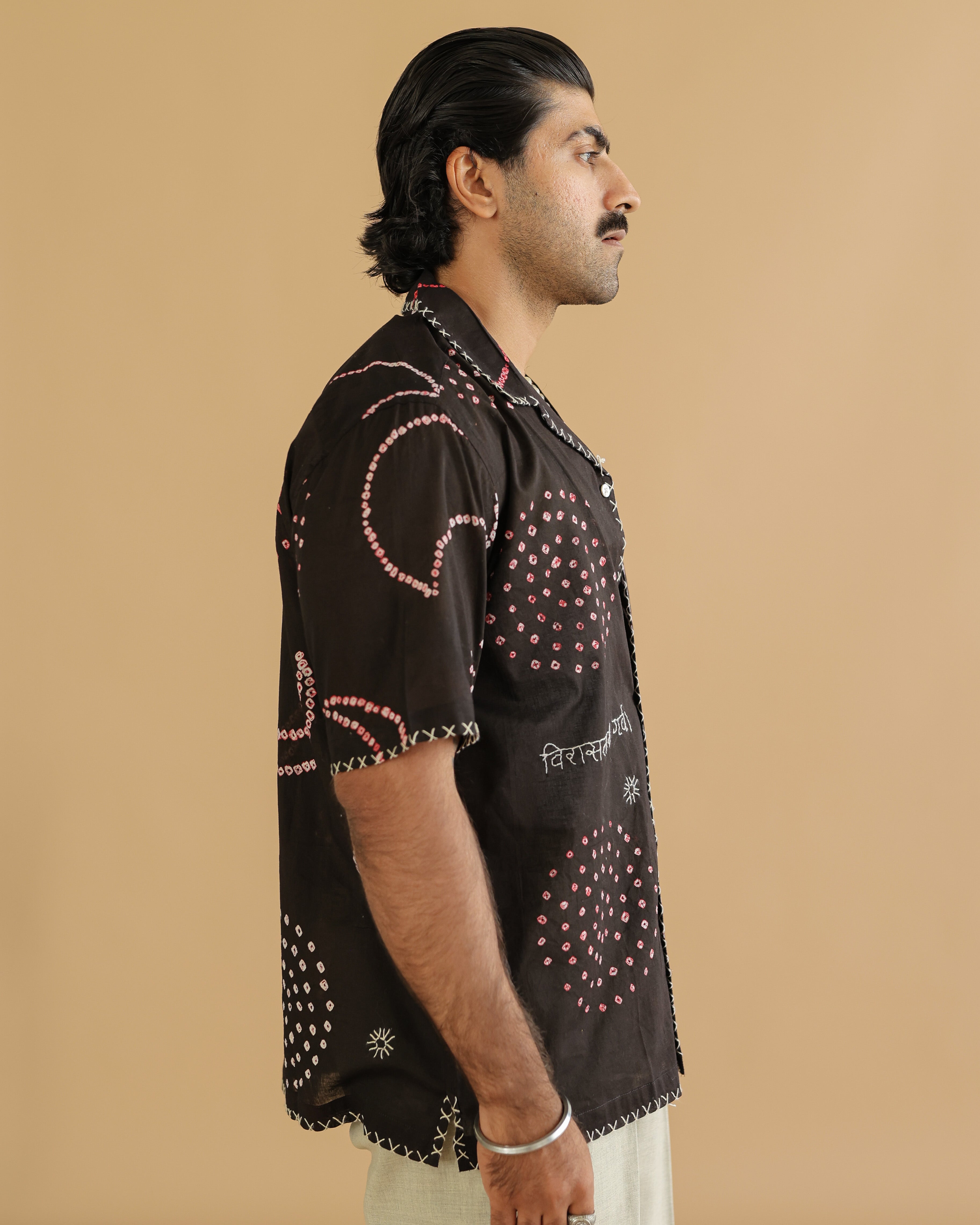 CHAND BLACK BANDHANI SHIRT