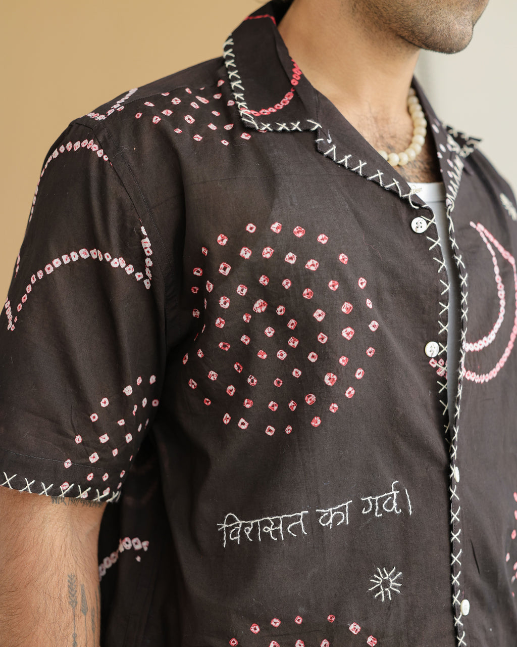 CHAND BLACK BANDHANI SHIRT