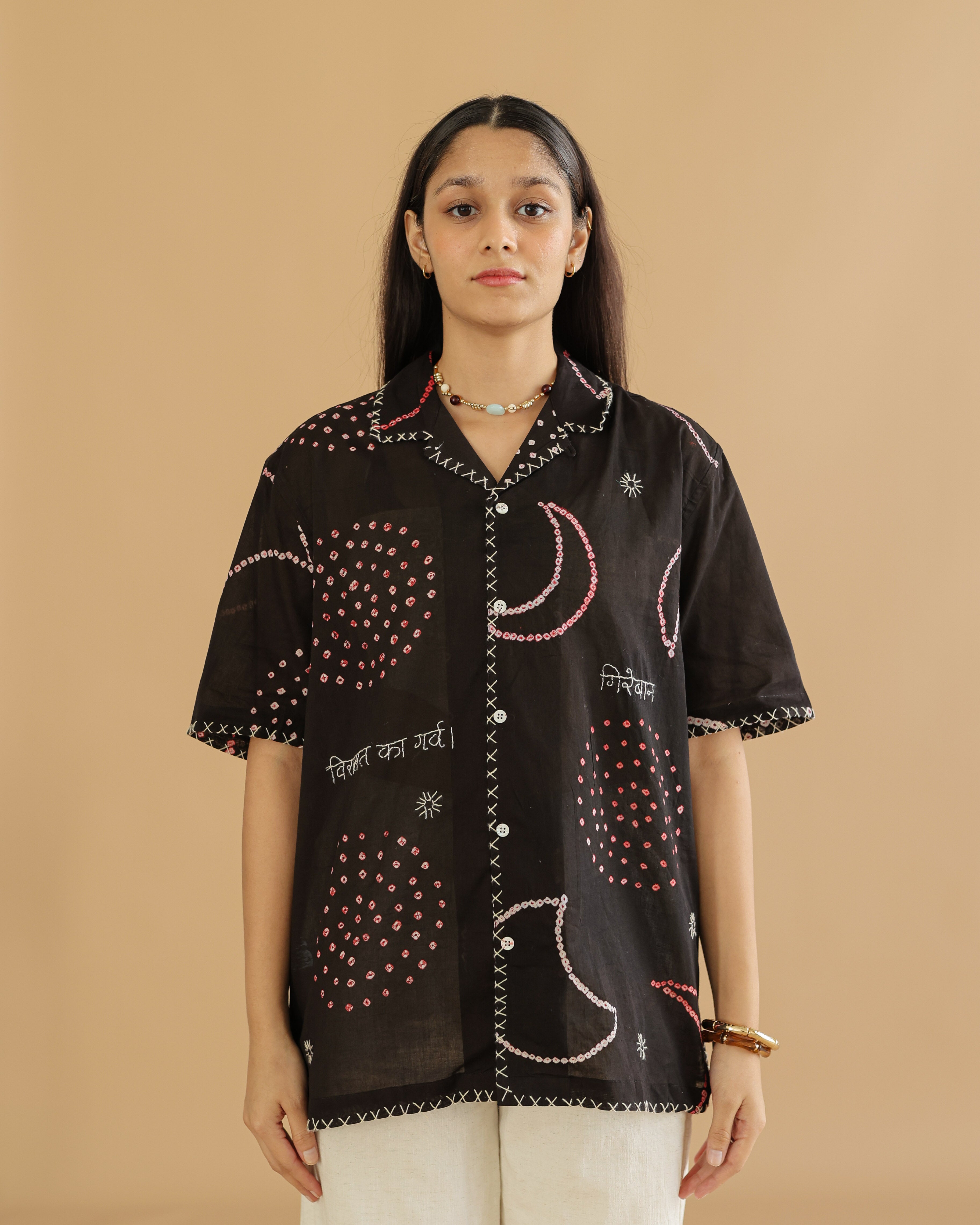 CHAND BLACK BANDHANI SHIRT