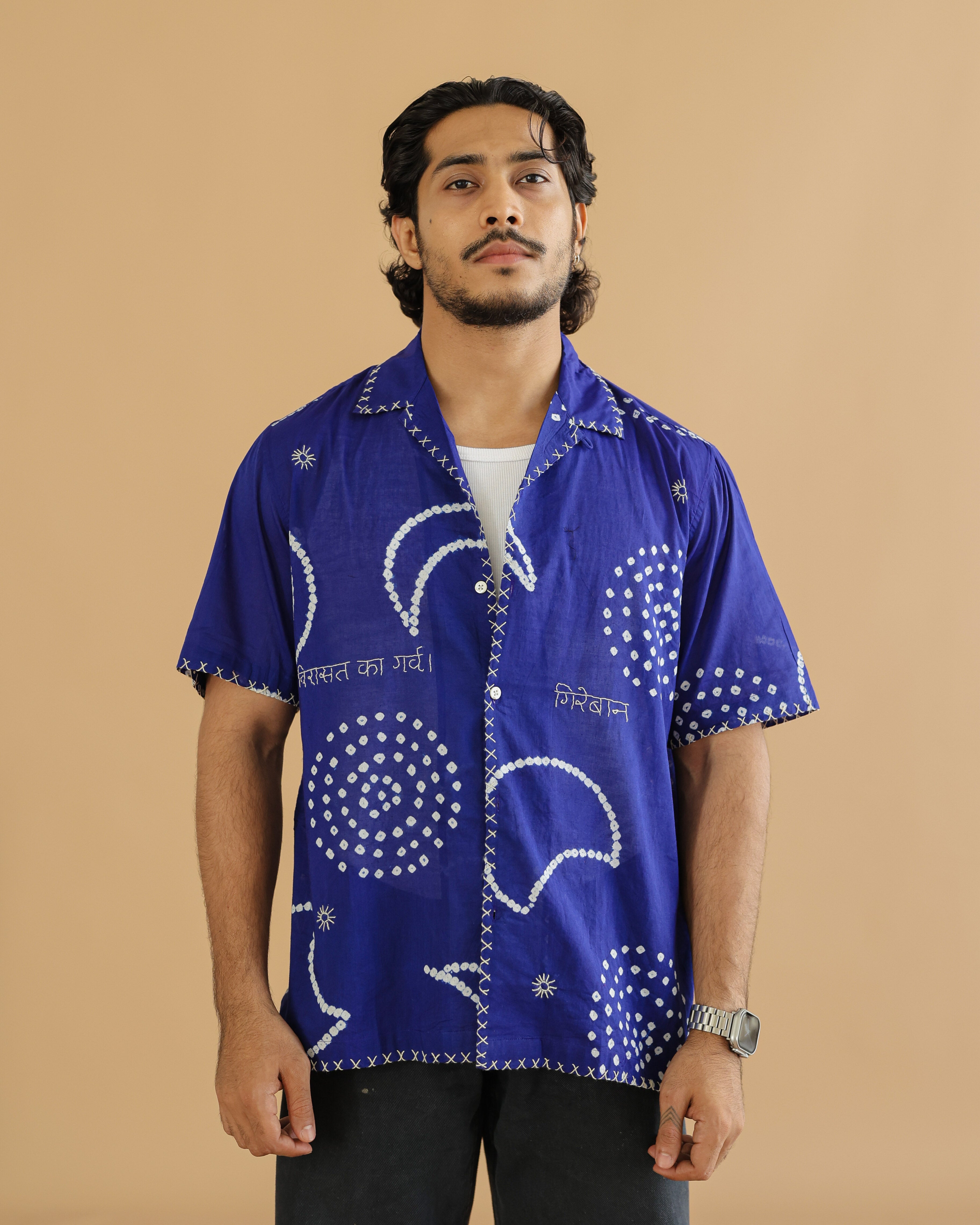 CHAND BLUE BANDHANI SHIRT