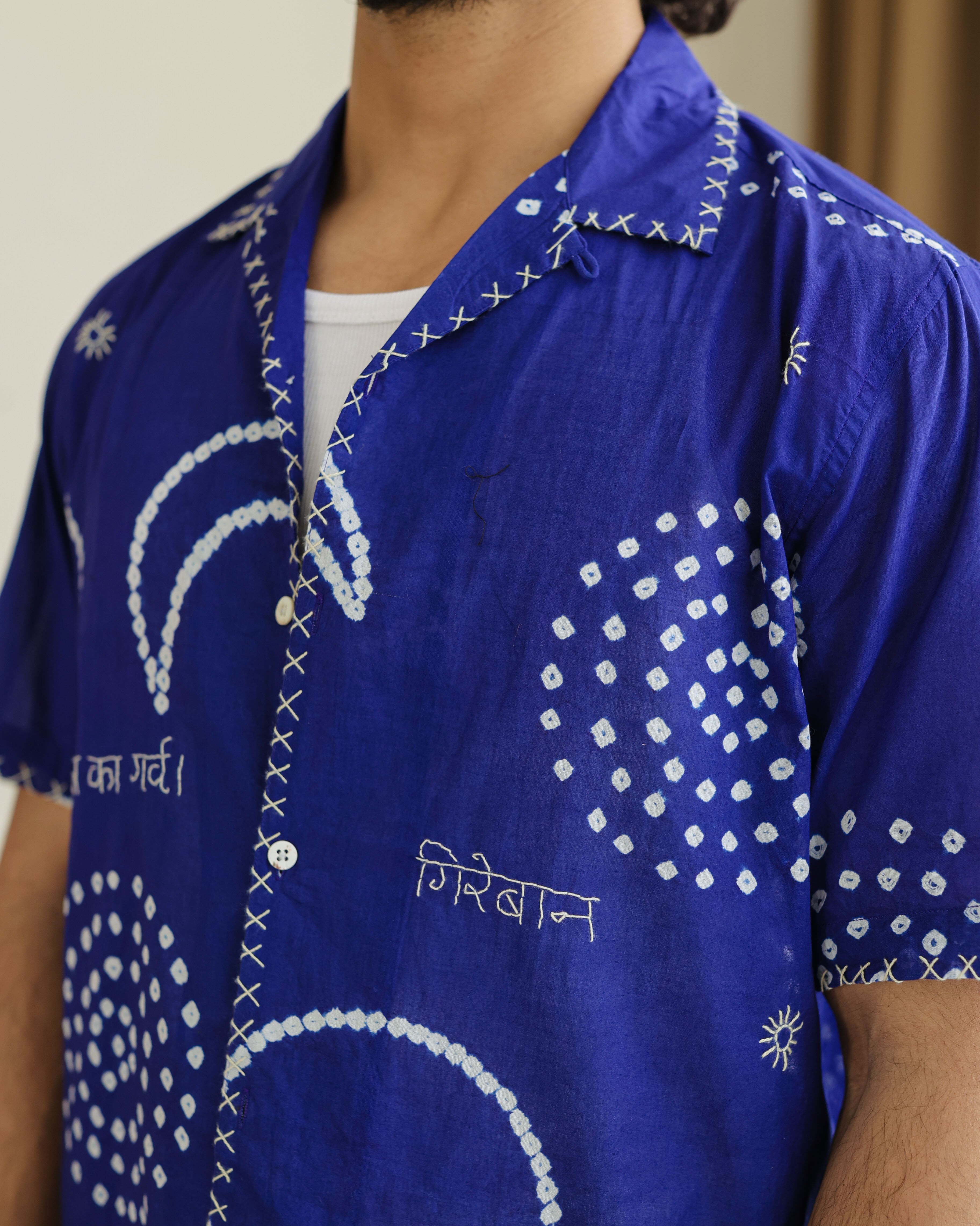 CHAND BLUE BANDHANI SHIRT
