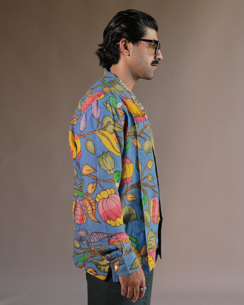 BLUE HANDPAINTED SHIRT