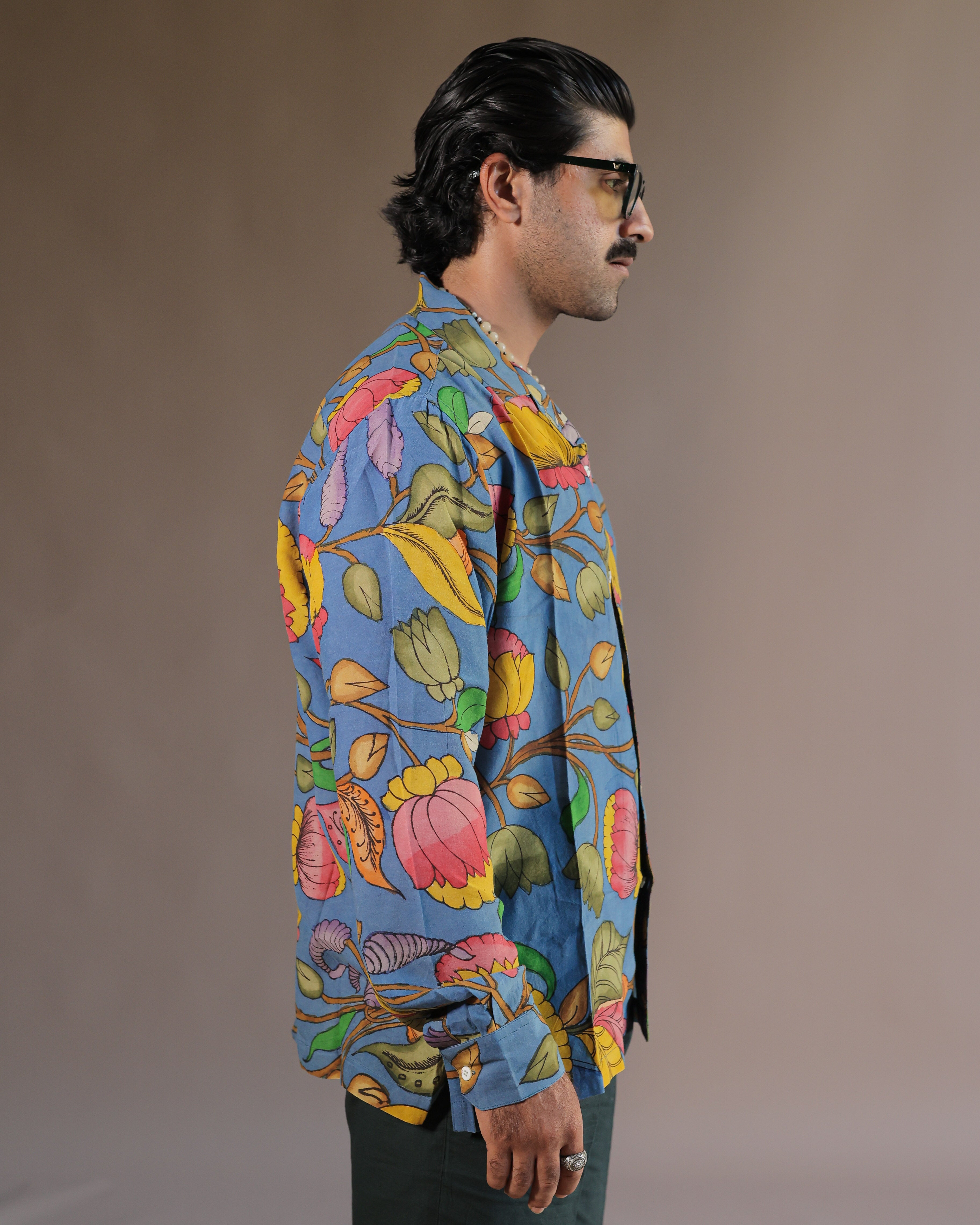 BLUE HANDPAINTED SHIRT