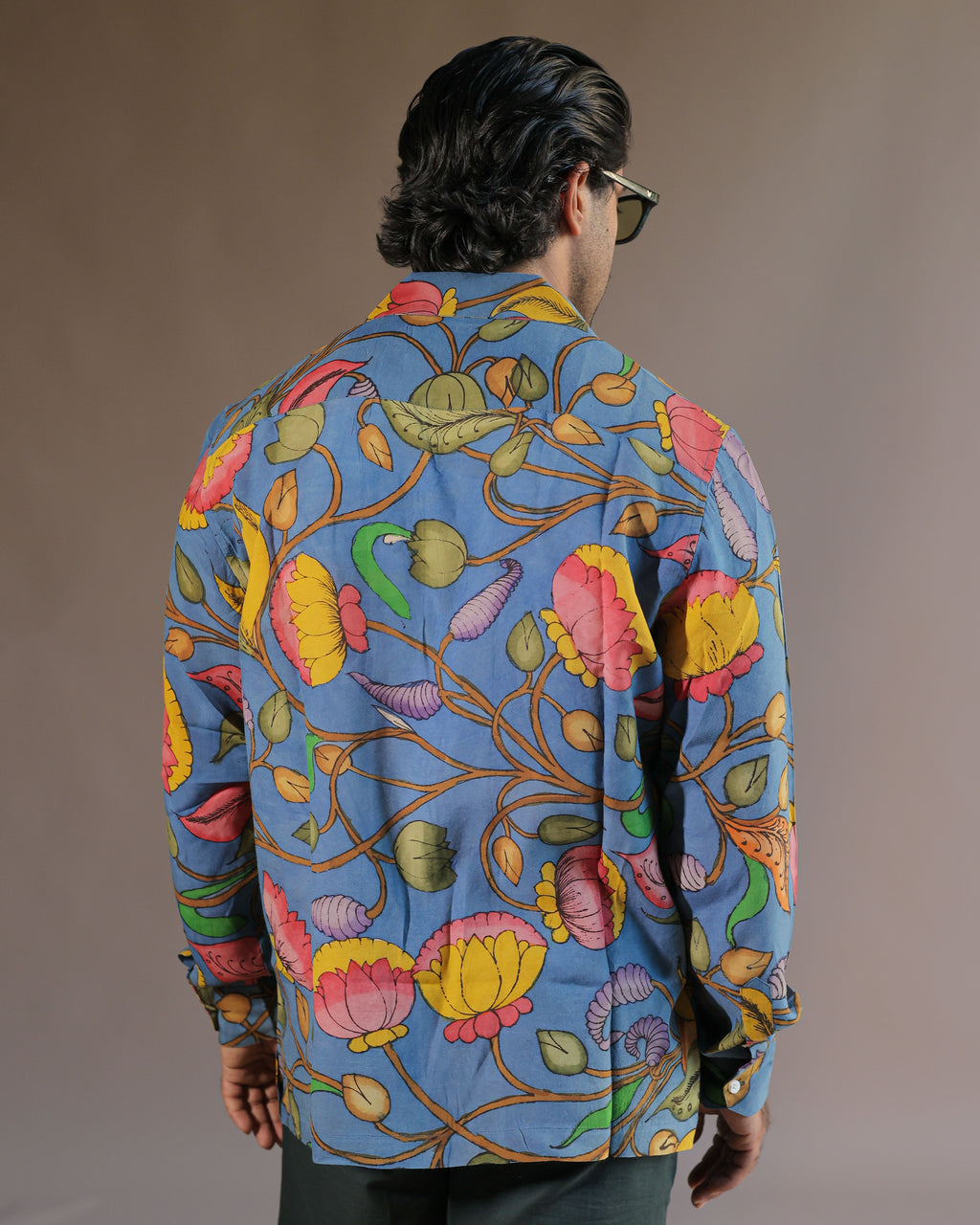 BLUE HANDPAINTED SHIRT